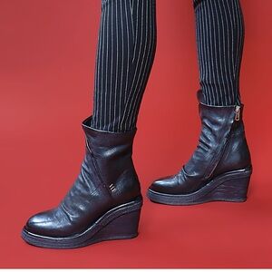 A.S.98 Tremont zip boots in Nero (black)